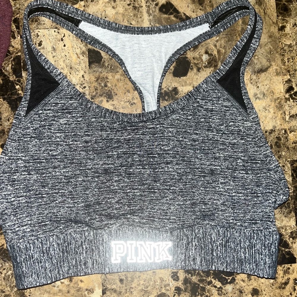 Pink workout bra